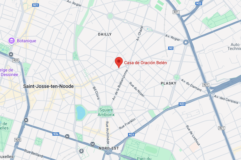 Mapa de la ubicacion de la iglesia
